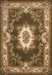 KAS Corinthian  5312 Green/Ivory Aubusson